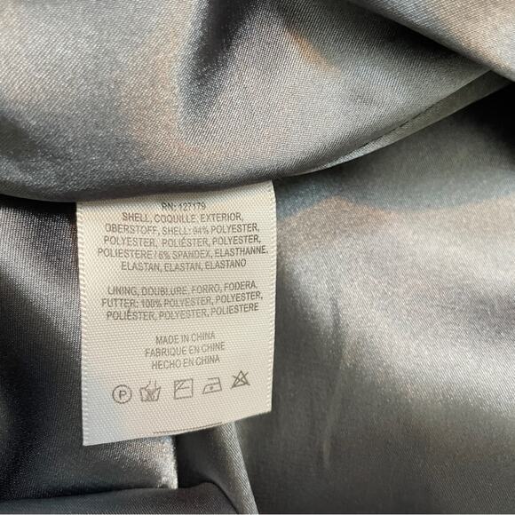 Jenni Yoo Collection Aniston Hydrangea Spaghetti Strap Gown Lined - Picture 9 of 11